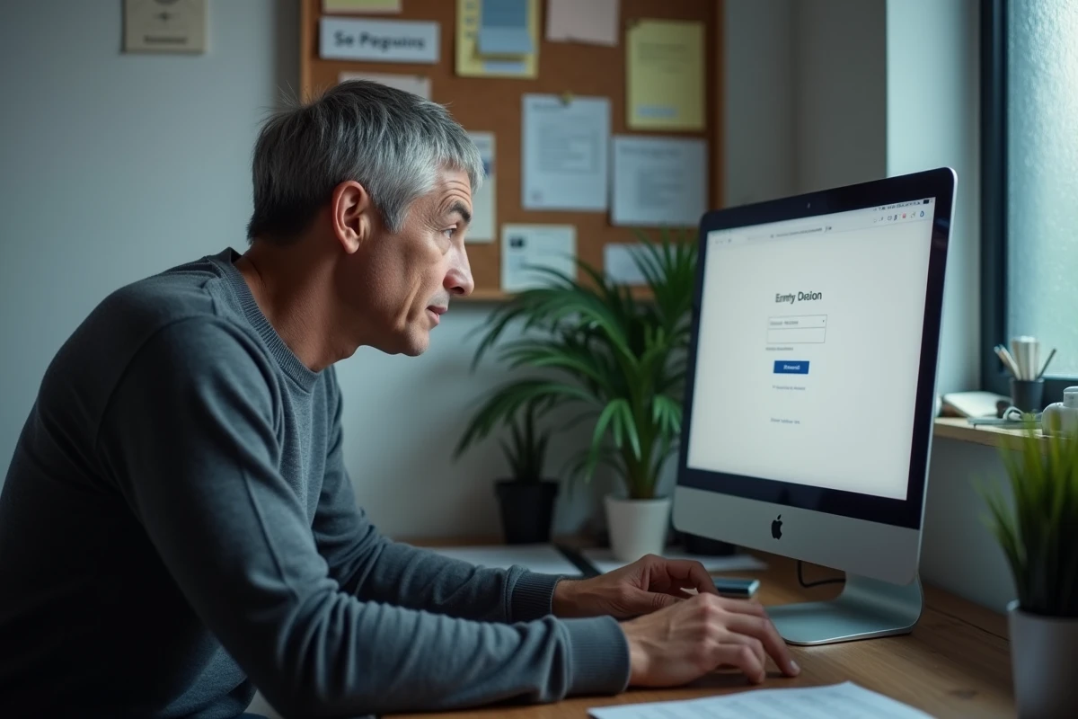 Enseignant utilisant la double authentification pour sécuriser son compte de messagerie académique depuis son domicile
